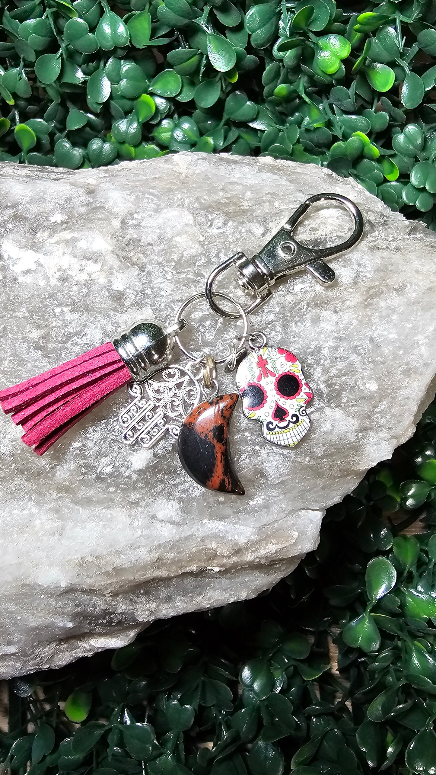 Mahogany Obsidian - crystal moon vibes charm