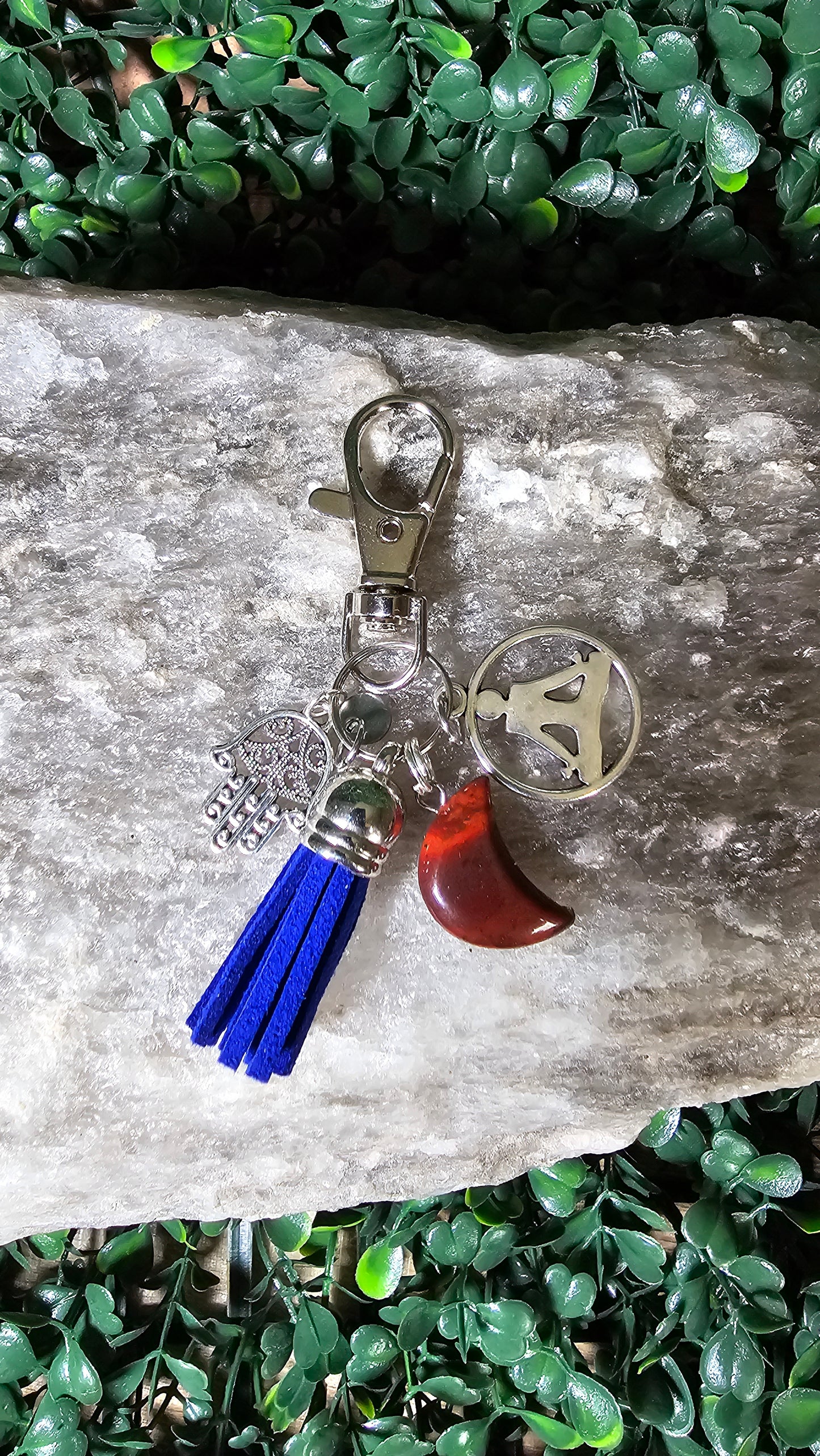 Red Jasper - crystal moon vibes charm