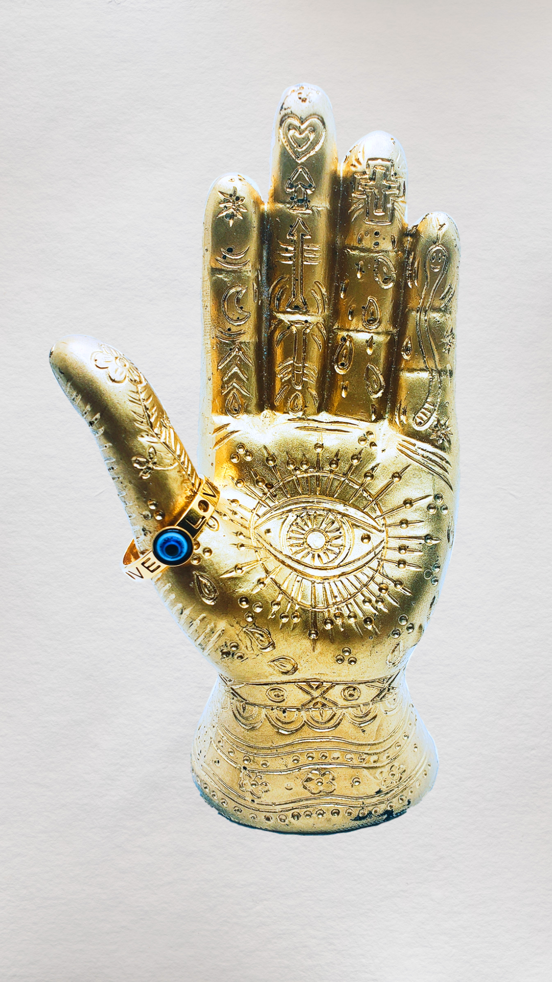 Gold Stainless Steel Love Ring