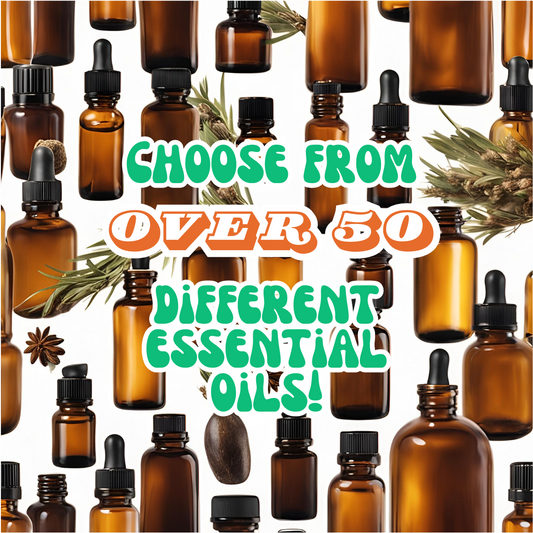 we have over 50 different essential oils to choose from. We also provide recipe suggestions to help guide your process. you will learn about all the therapeutic properties of each essential oils.