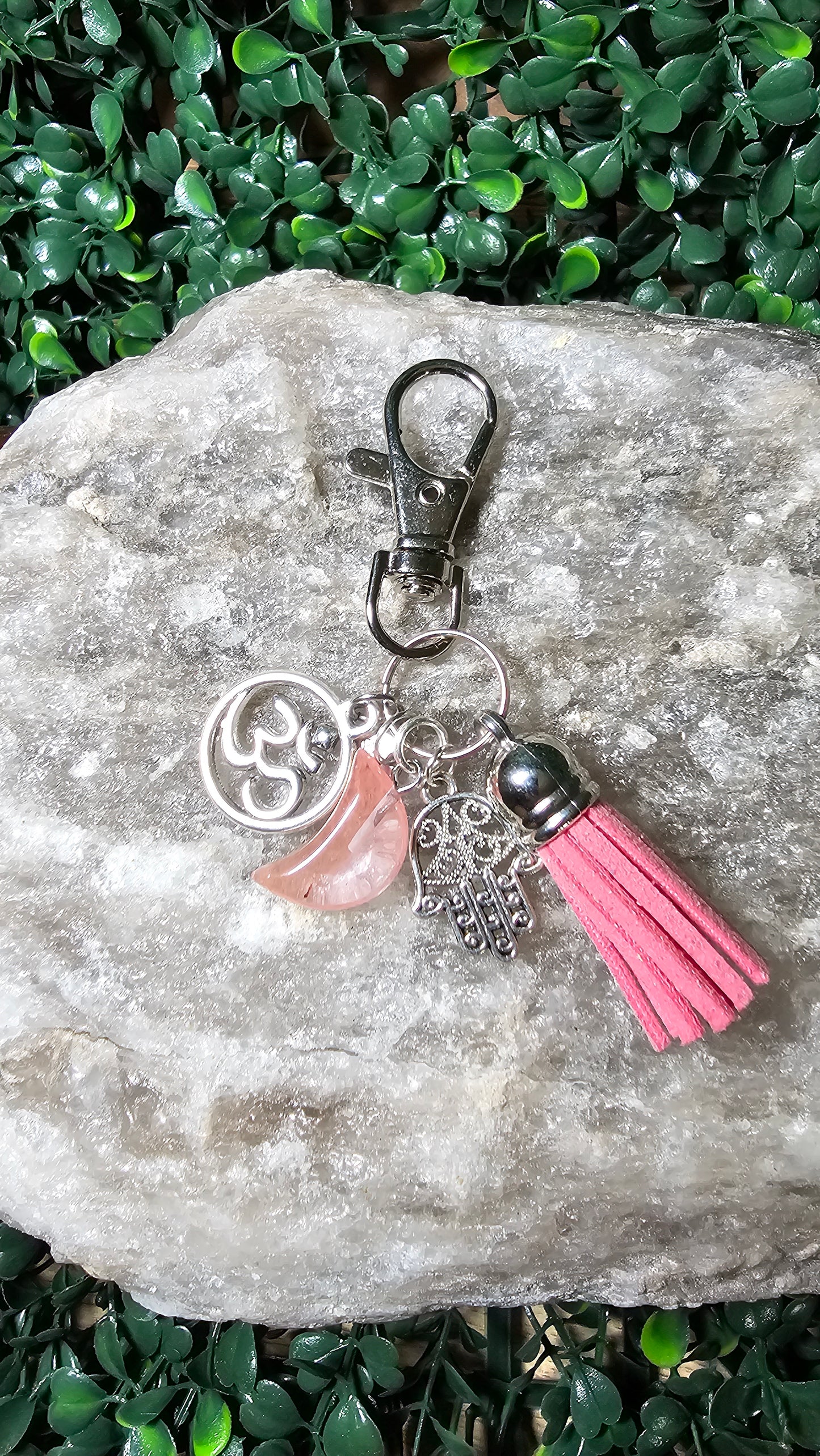 Cherry Quartz- crystal moon vibes charm