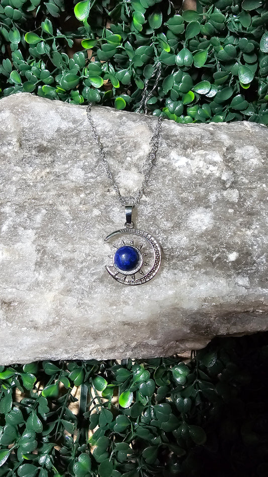 Lapis Lazuli - Sun and Moon necklace
