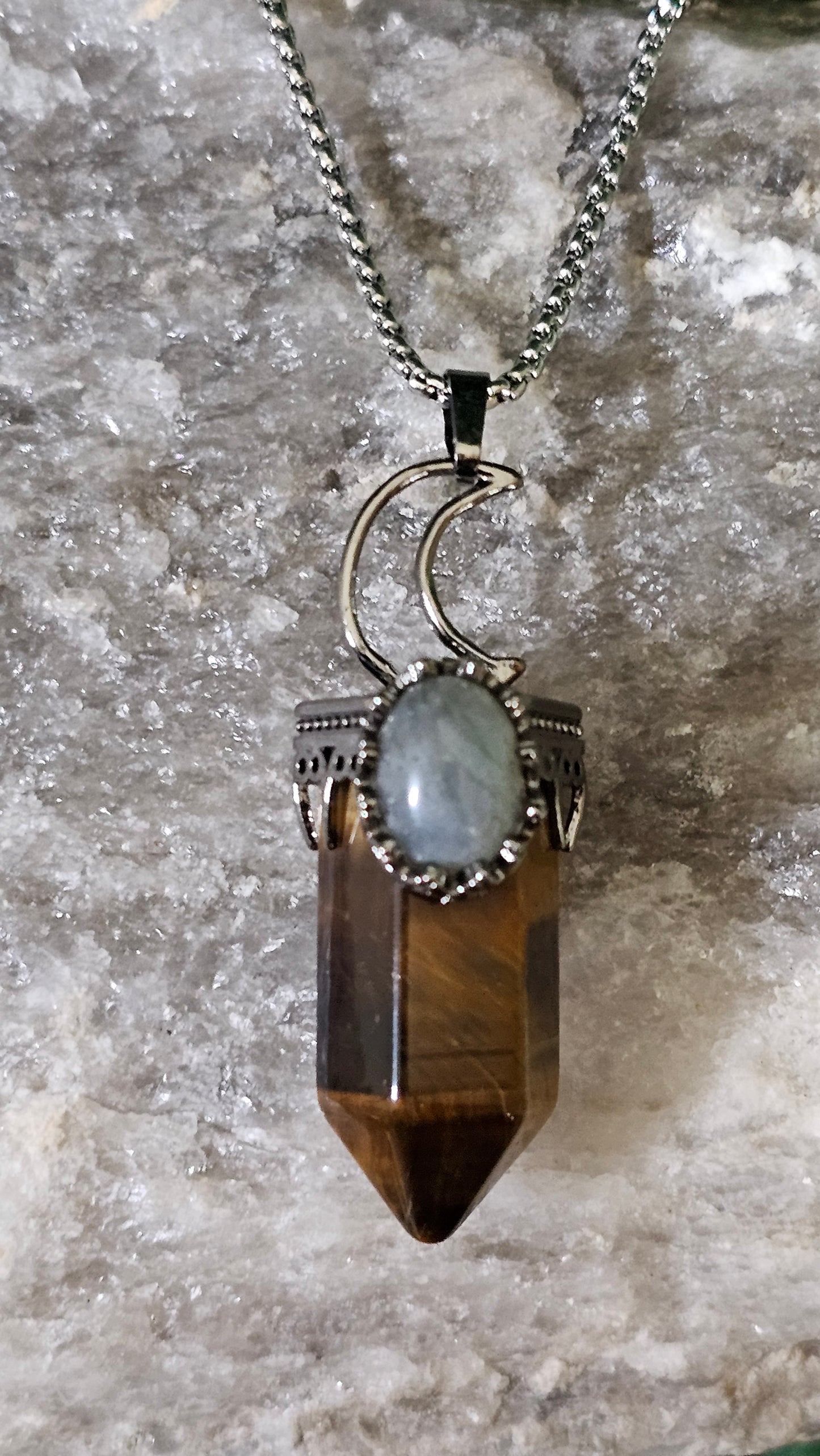 Tigers Eye and Labradorite - Moon Vibes necklace