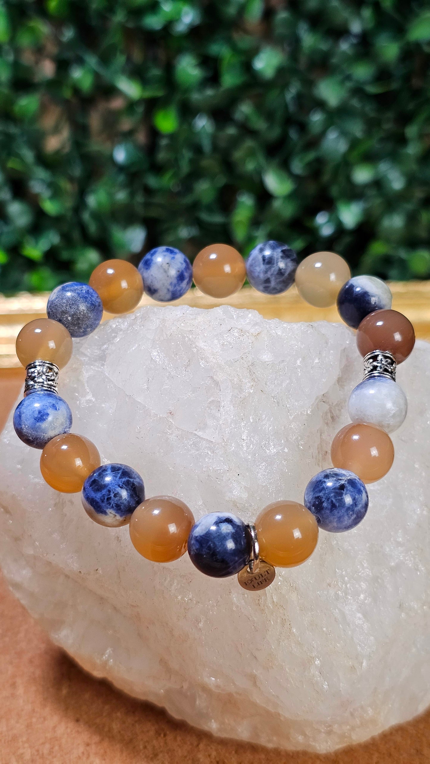 Sodalite and Orange Agate - Vibrant Energy Bracelet