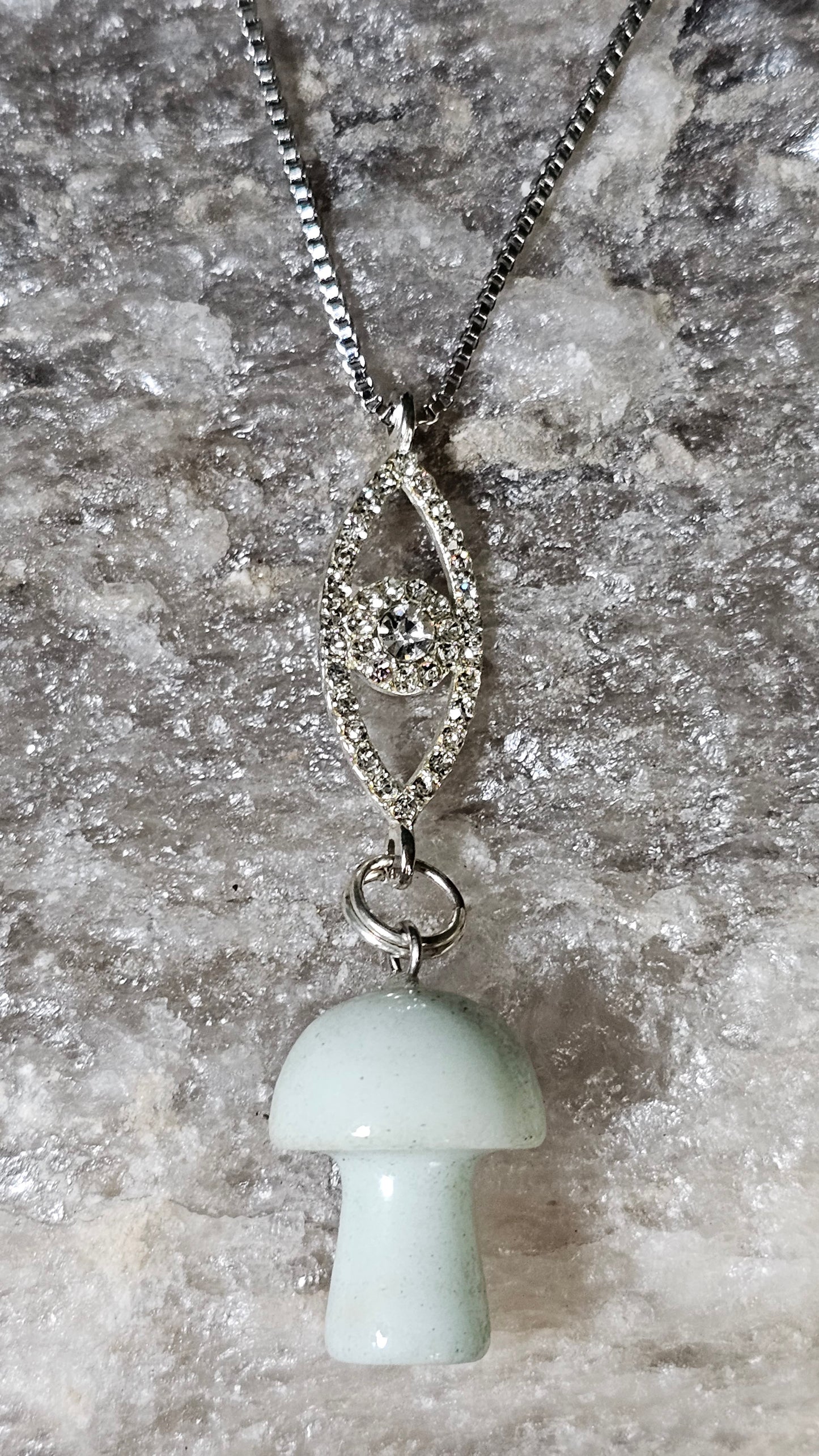 Mint Aventurine- Mushroom necklace