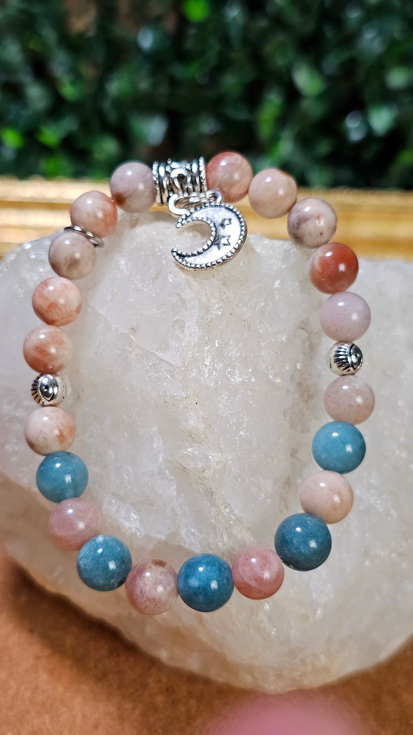 Sunstone and Aquamarine - Moon Vibes Bracelet