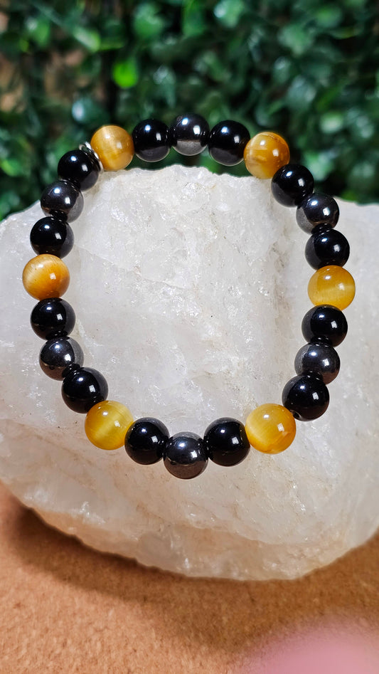 Golden Tigers Eye - Triple Protection Bracelet