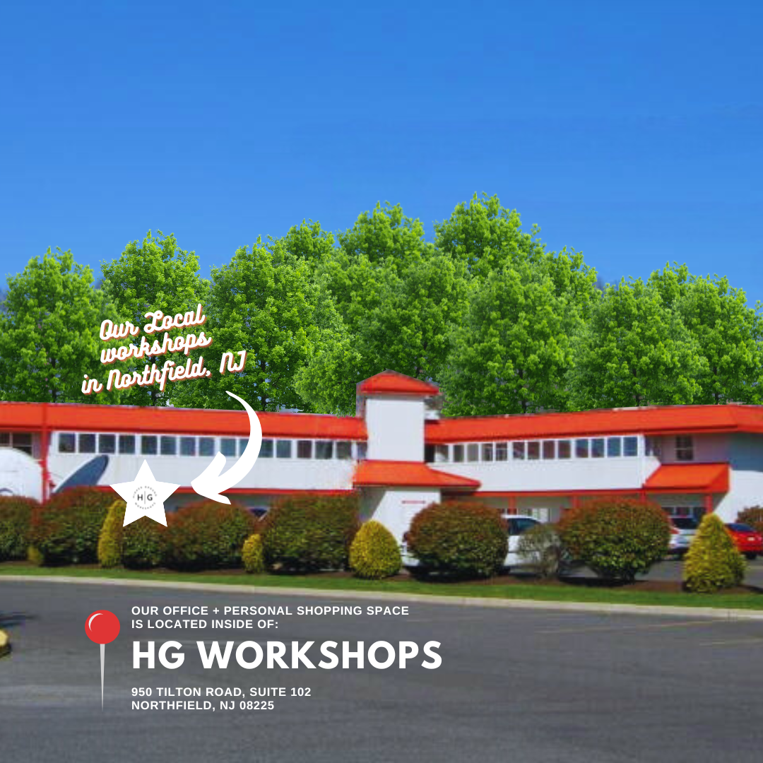 we are located inside of HG workshops craft studio in Northfield, NJ. 