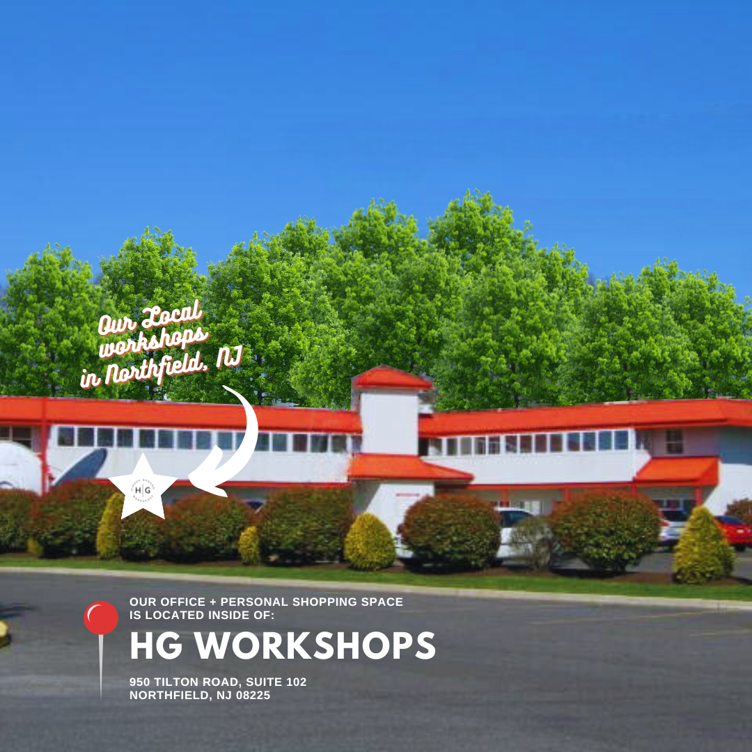 Our convenient location at HG Worshops Craft Studio located in Northfield, NJ. 